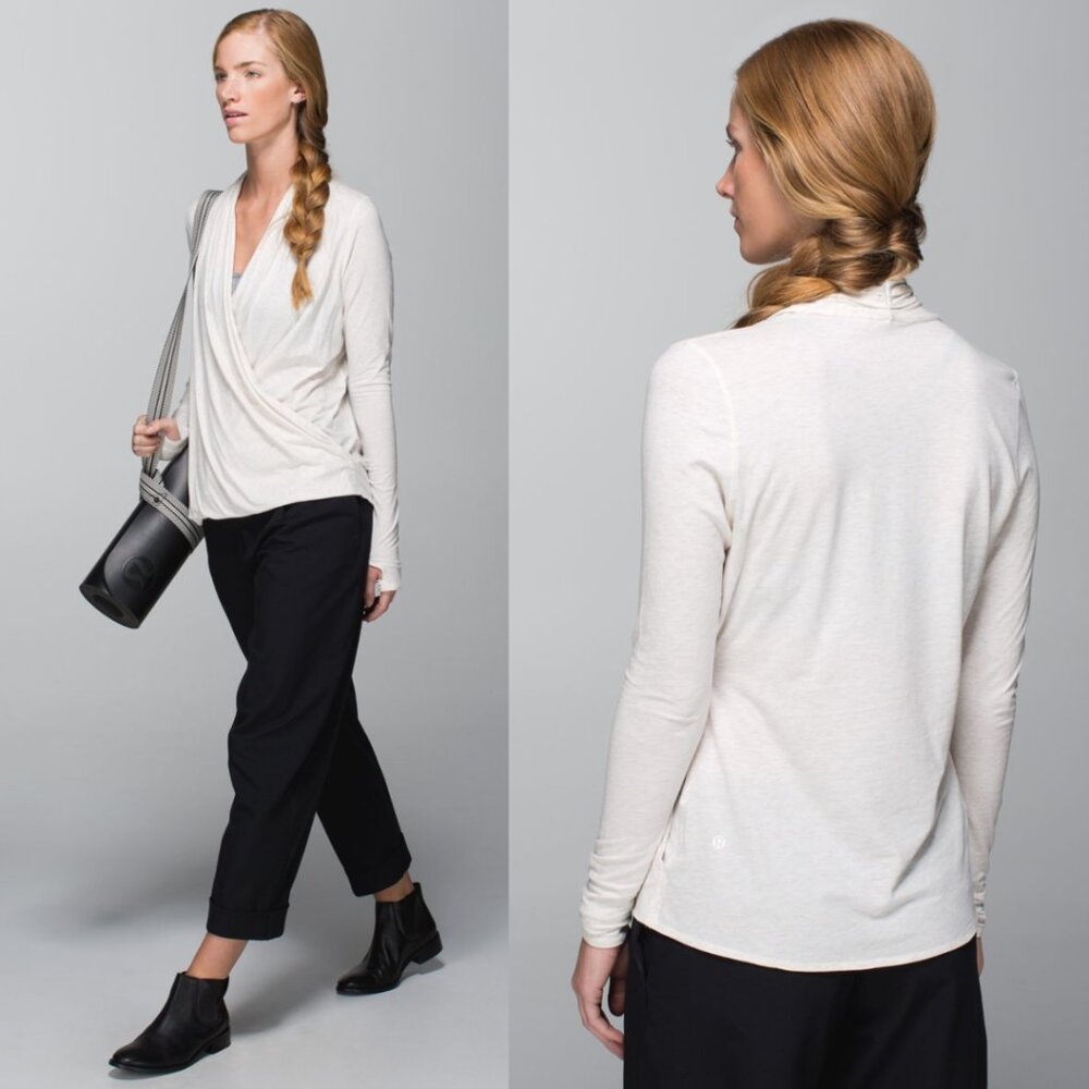 Lululemon Ivory Vitasea Wrap Style Radiant Long Sleeve